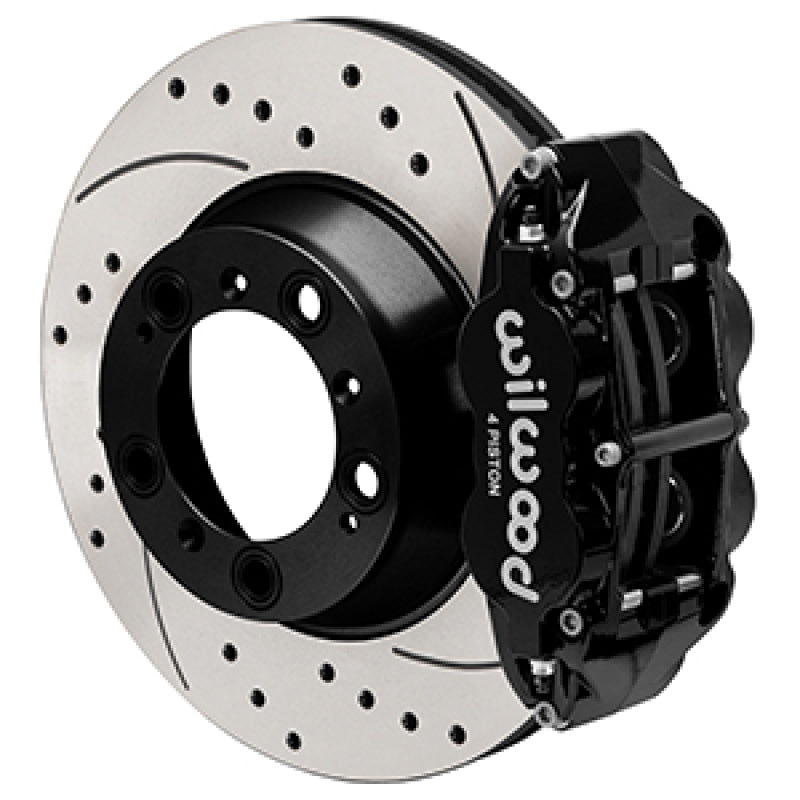 Wilwood 1999-2012 Porsche 911 (996/997) Superlite 4R Rear Big Brake Kit (14in) - Black / Drilled & Slotted