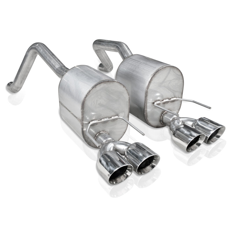 Stainless Works 2009-2013 C6 Corvette Axle-Back 2-1/2in Dual Chambered Turbo Mufflers Quad 4in Tips - photo 3