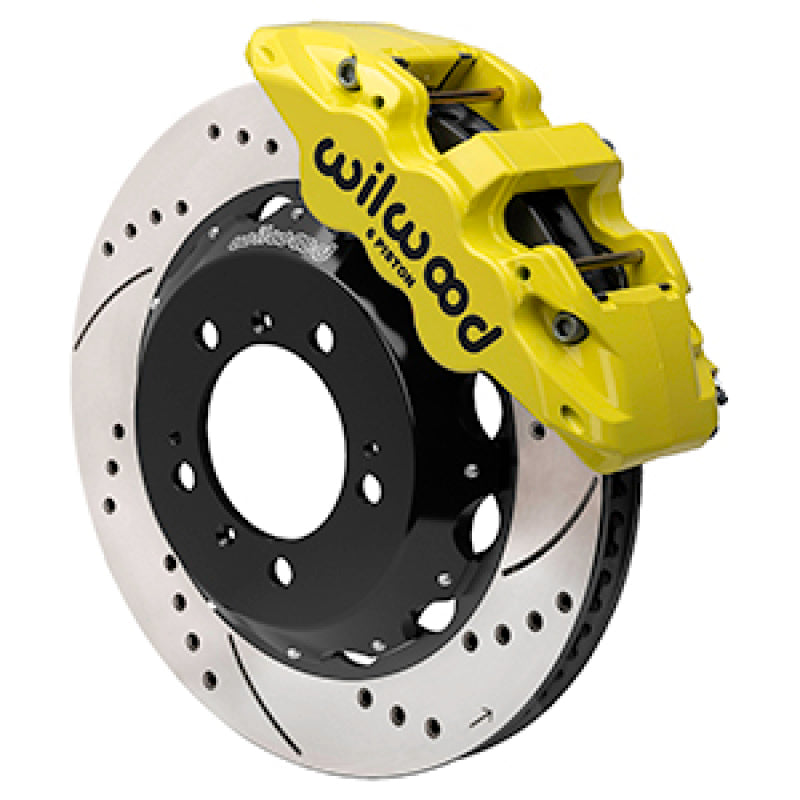 Wilwood 1999-2012 Porsche 911 (996/997) Aero6 Front Big Brake Kit (14in) - Yellow / Drilled & Slotted