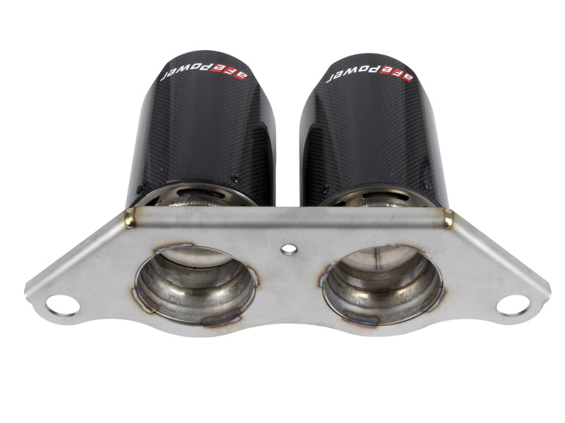aFe Power MACH Force-Xp 4in 304 Stainless Steel Bolt-On Exhaust Tips Carbon Fiber 2014-2019 Porsche 911 GT3 3.8L/4.0L - photo 4