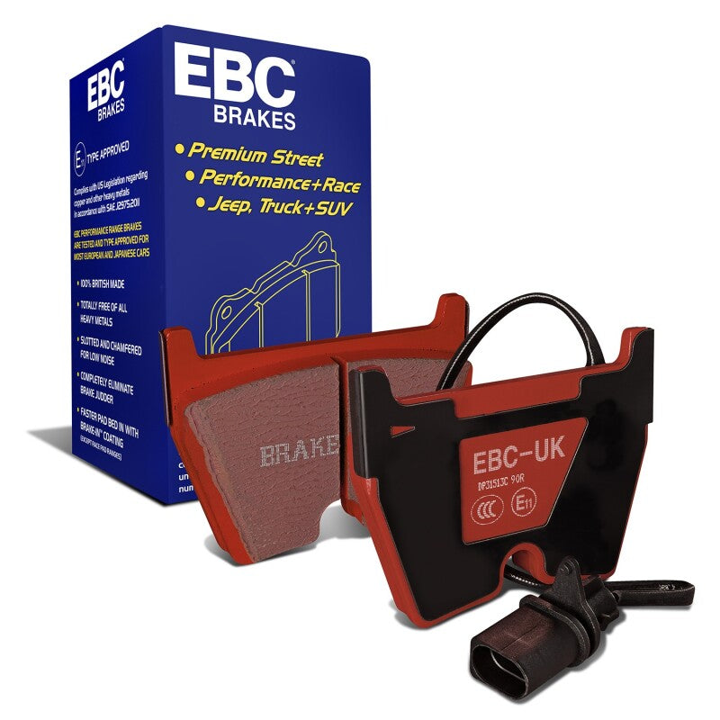 EBC Audi RS4 Redstuff Ceramic Low-Dust Front Brake Pads, 4.2L, Cast Iron Rotors (DP31513C)