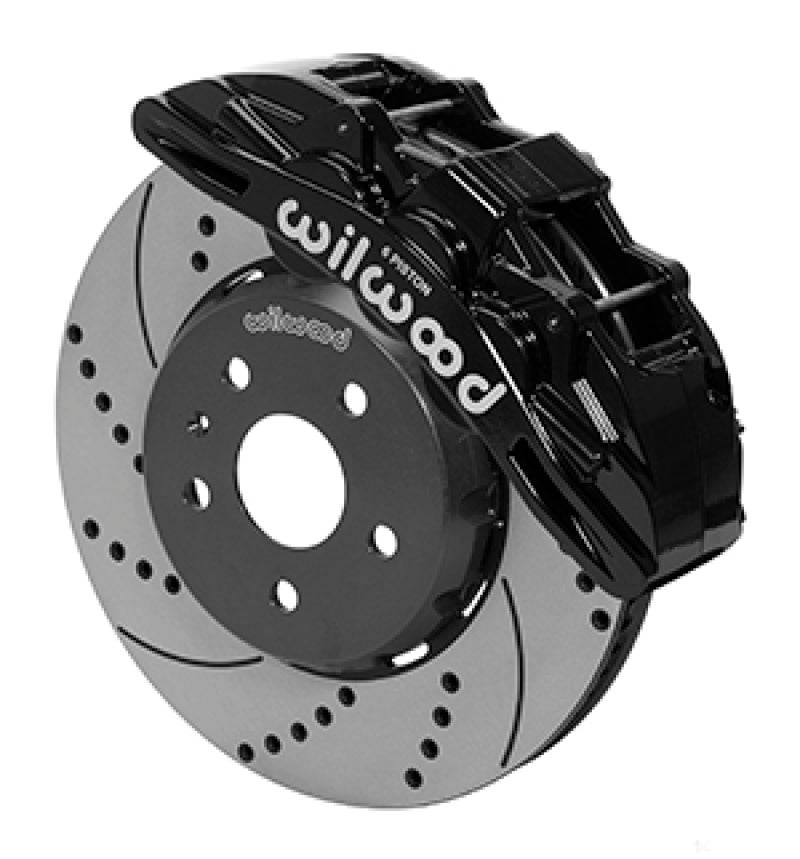 Wilwood 2016-2019 Chevrolet Camaro SS SX6R Front Big Brake Kit (14in) - Black / Drilled & Slotted