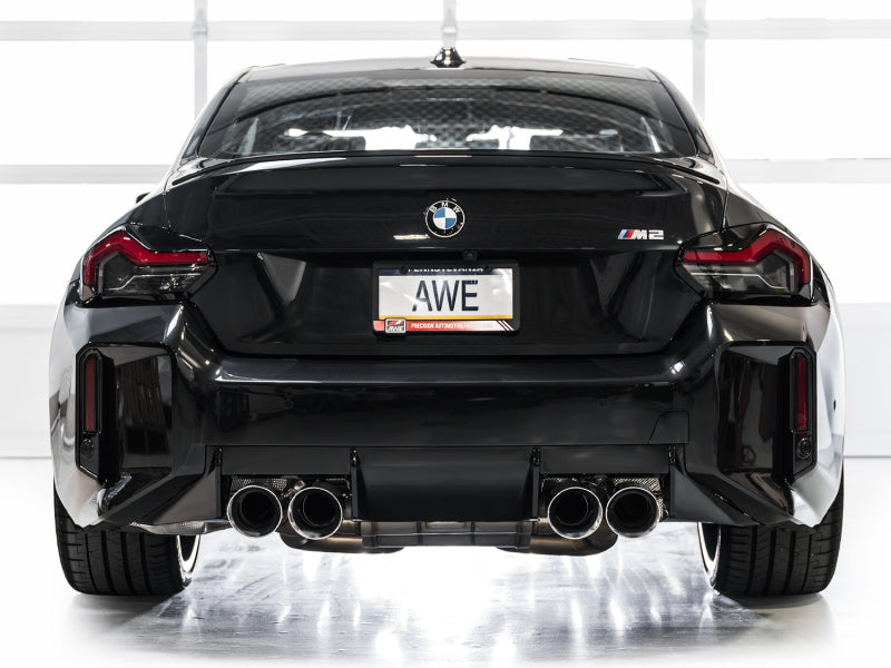 AWE Tuning 2023-2024 BMW G87 M2 Track Edition Exhaust - Chrome Silver Tips - photo 5