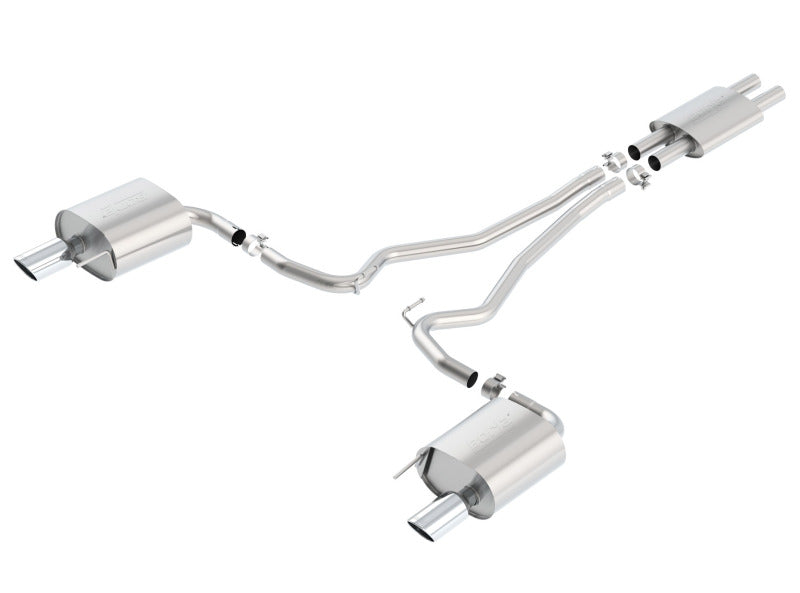 Borla Cat-Back 2015-2017 Ford Mustang 3.7L V6 MT/AT 2.25in Pipe 4in Single Round Rolled Tips