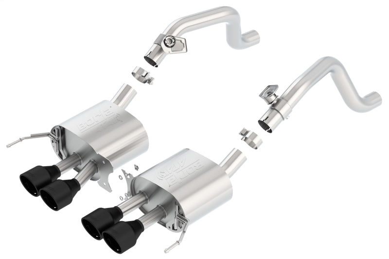 Borla 2014-2017 C7 Corvette Stingray Axle-Back ATAK Exhaust 2.75in to Muffler Dual 2.0in Out 4.25in Tip - photo 2