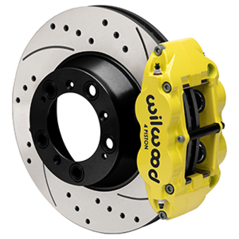 Wilwood 1999-2012 Porsche 911 (996/997) Superlite 4R Rear Big Brake Kit (14in) - Yellow / Drilled & Slotted