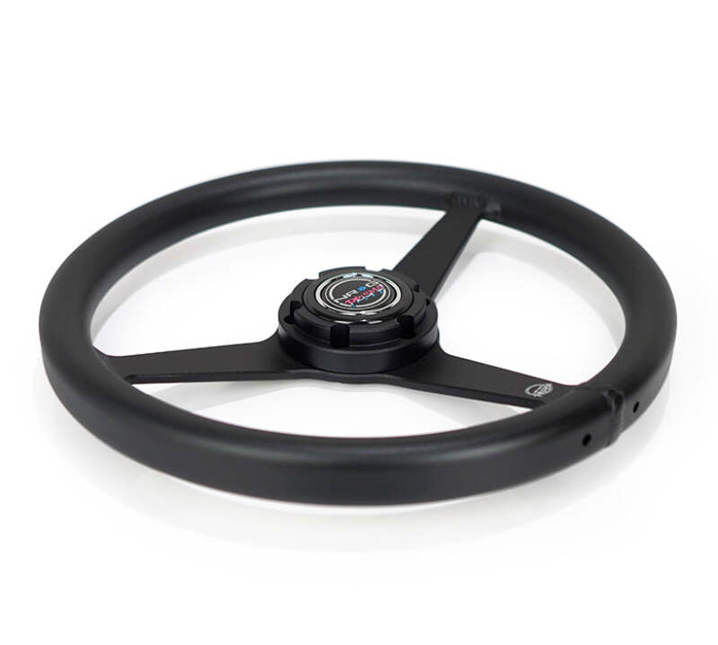 NRG Aluminum Steering Wheel 330mm - Heritage Solid Spoke - Ergonomic Grip - Anadized Black (RST-071-BK) - photo 3