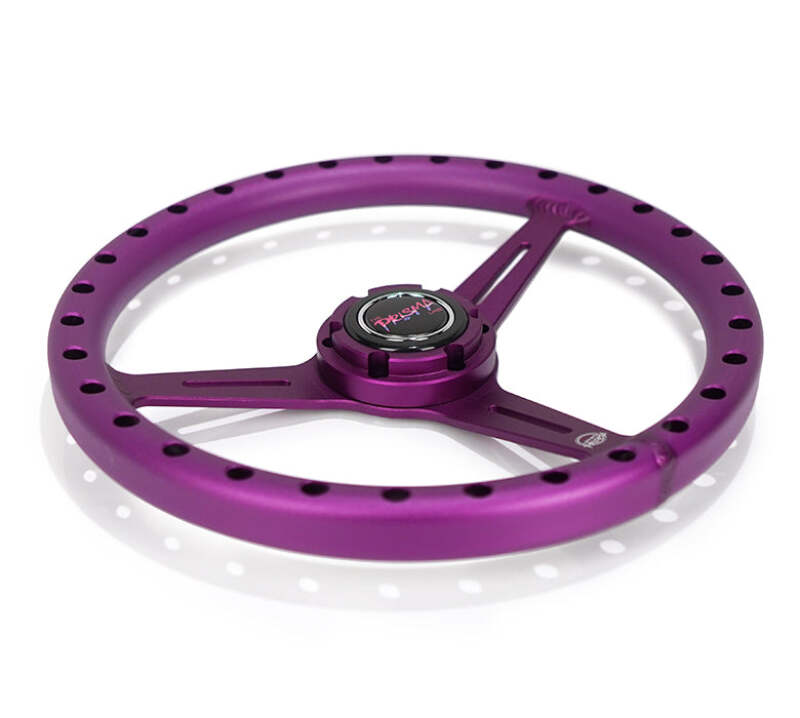 NRG Aluminum Steering Wheel 330mm - Extra Light - Ergonomic Grip - Anadized Purple (RST-072-PP) - photo 3