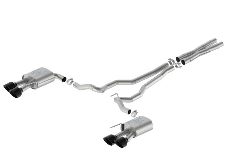 Ford Racing 2024 Mustang 5.0L Extreme Non-Active Cat-Back Exhaust with Valance - Black Tip