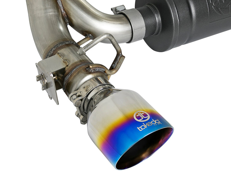 aFe Takeda 3in 304 Stainless Steel Axle-Back Exhaust System with Blue Flame Tip 2016-2018 Ford Focus RS 2.3L - photo 3