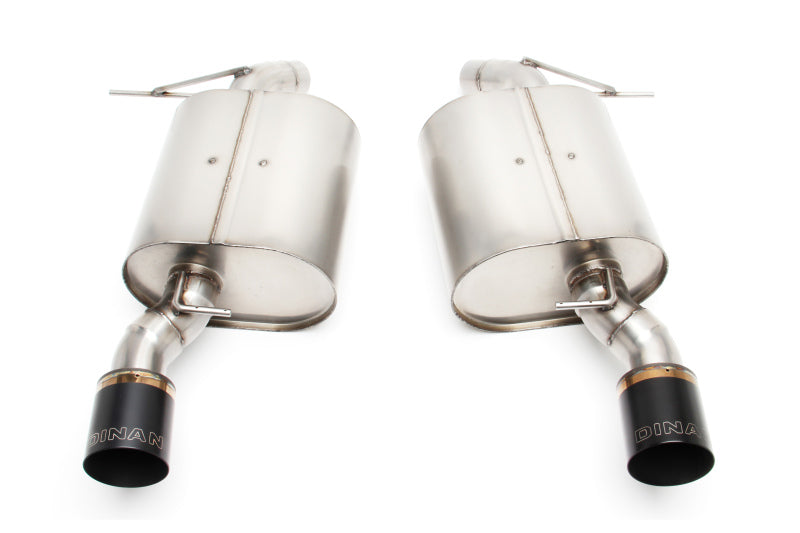 Dinan 2007-2011 BMW 335i/335xi (E90) Free Flow Axle-Back Exhaust System - Black Tips