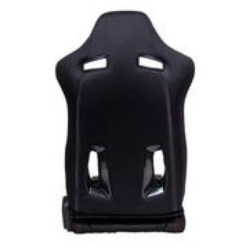 NRG Sport Seats (Pair) Cloth w/ NRG Logo & NRG Arrow Cushion Imprint - Black w/ Red Stitch (RSC-800L/R)