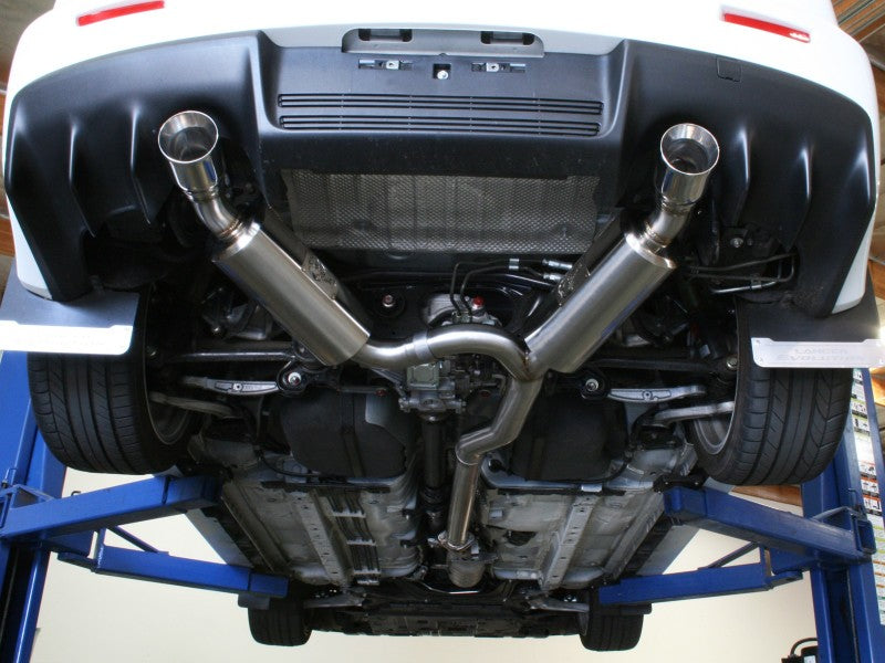 aFe Takeda Exhaust 304 Stainless Steel Dual Cat-Back with Polished Tips 2008-2013 Mitsubishi Lancer Evo X L4 2.0L Turbo - photo 2