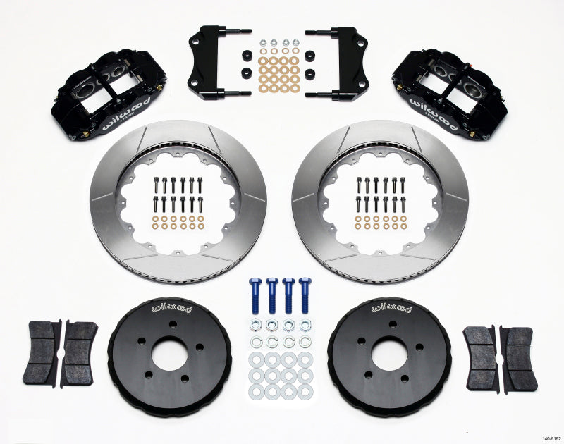 Wilwood Nissan 350Z / Infiniti G35 Forged Narrow Superlite 6R Front Big Brake Kit (14in) - Black / Slotted
