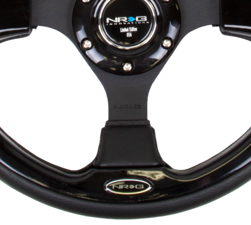 NRG Reinforced Steering Wheel (320mm) Black w/ Gloss Black Trim (RST-001BK) - photo 4