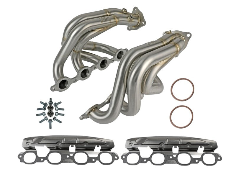 aFe Twisted 304 Stainless Steel Header 2020 Chevrolet Corvette (C8) 6.2L V8 - Brushed - photo 3