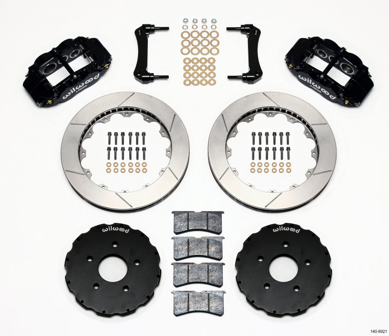 Wilwood 2005-2013 Chevrolet Corvette C6 Forged Narrow Superlite 6R Front Big Brake Kit (13.06in) - Black / Slotted