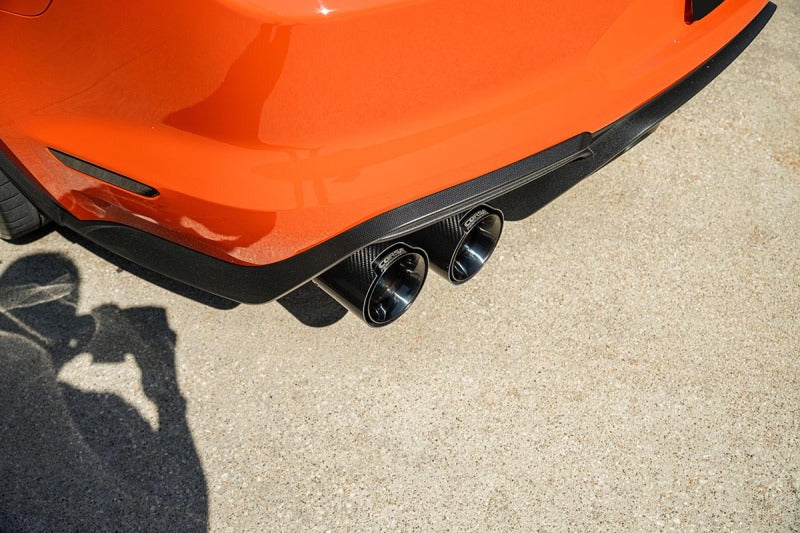 CORSA Performance 2020-2022 Ford Mustang GT500 3.0in Dual Rear Exit Cat-Back with Twin 5.0in Black Carbon Fiber Tips - photo 3