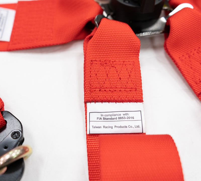 NRG FIA 6-Point 2in. Shoulder Belt for HANS Device/ Rotary Cam Lock Buckle/ 3in. Waist Belt - Red (SBH-HRS6PCRD) - photo 4