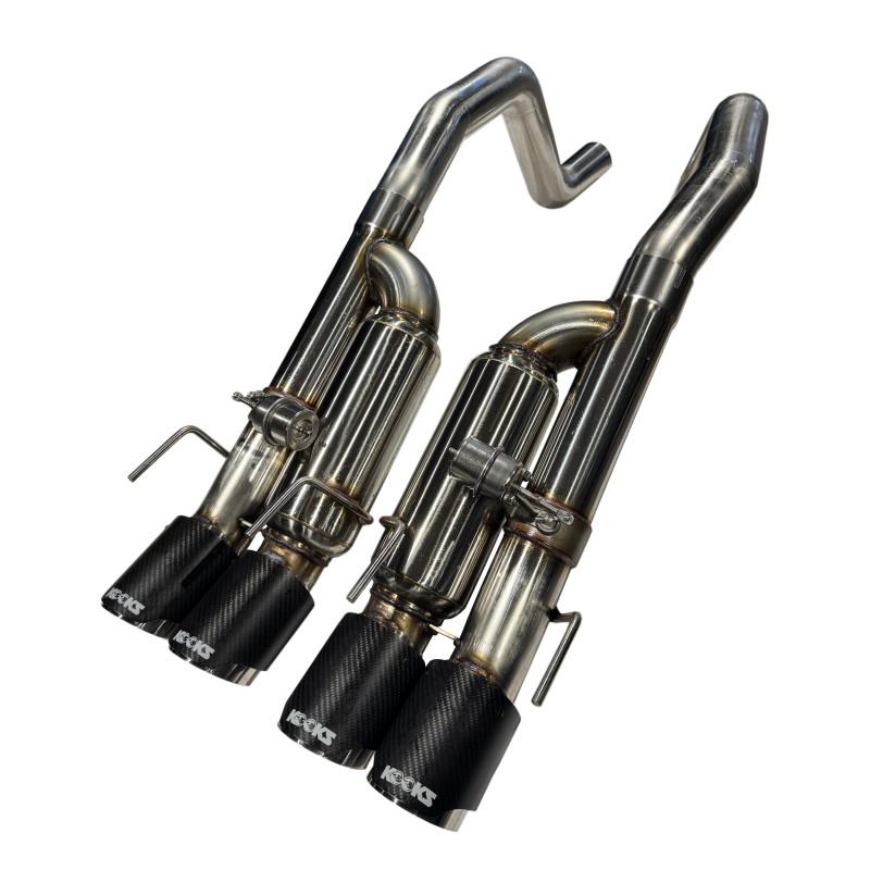 Kooks Headers 2009-2013 Chevrolet Corvette Z06/ZR1 3in. Valved Axle-Back Exhaust with CF Tips