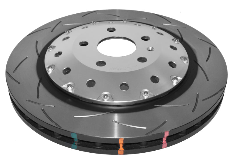 DBA Audi RS3 5000 Series T3 Slotted 2-Piece Front Brake Rotor, Silver Hat (DBA52844SLVS)