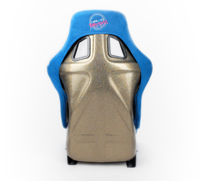 NRG FRP Bucket Seat ULTRA Edition - Large (Blue Alcantara/Gold Glitter Back) (FRP-302BL-ULTRA) - photo 5