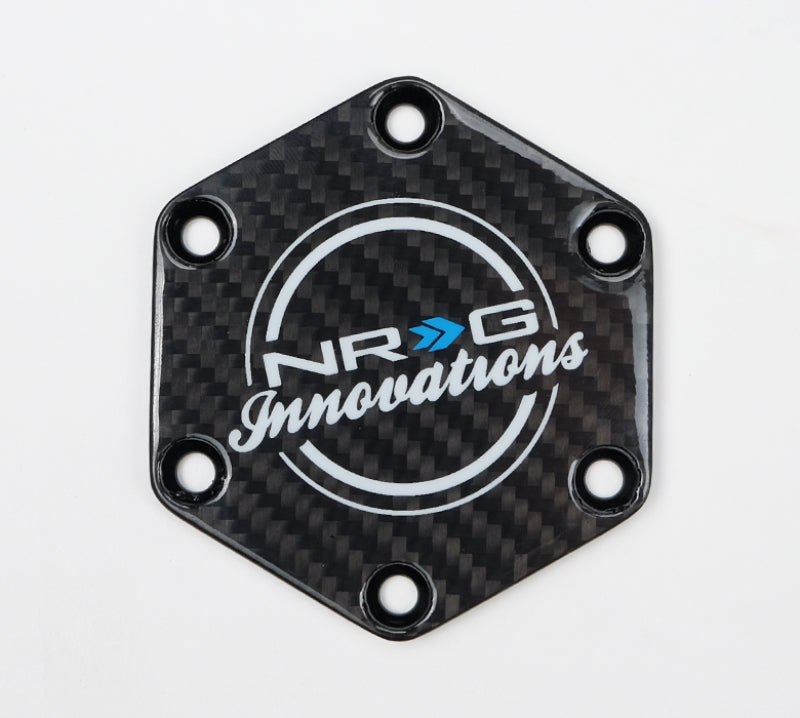 NRG Carbon Fiber Horn Delete Button Circular Logo Front/ Back (STR-640CF)