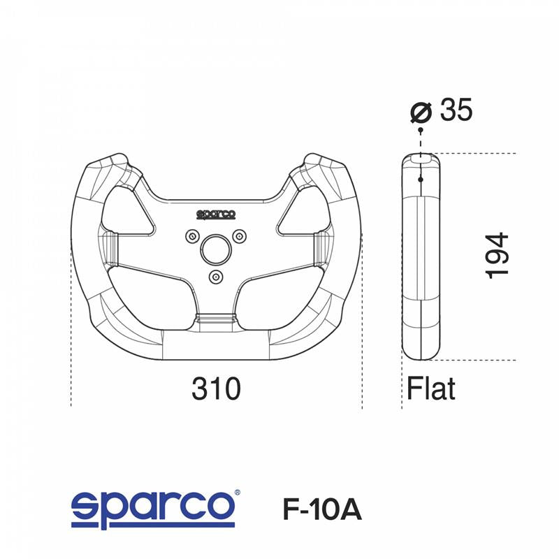 Sparco F10A Suede Black Steering Wheel (015P270SSN) - photo 3