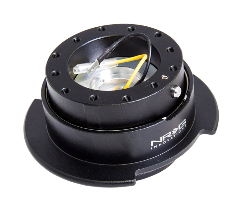 NRG Quick Release Kit Gen 2.5 - Black / Black Ring w/ Finger Grooves (SRK-250BK)