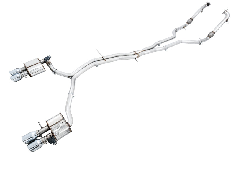AWE Tuning Audi B9 S5 Coupe SwitchPath Exhaust with Chrome Silver Tips (102mm)