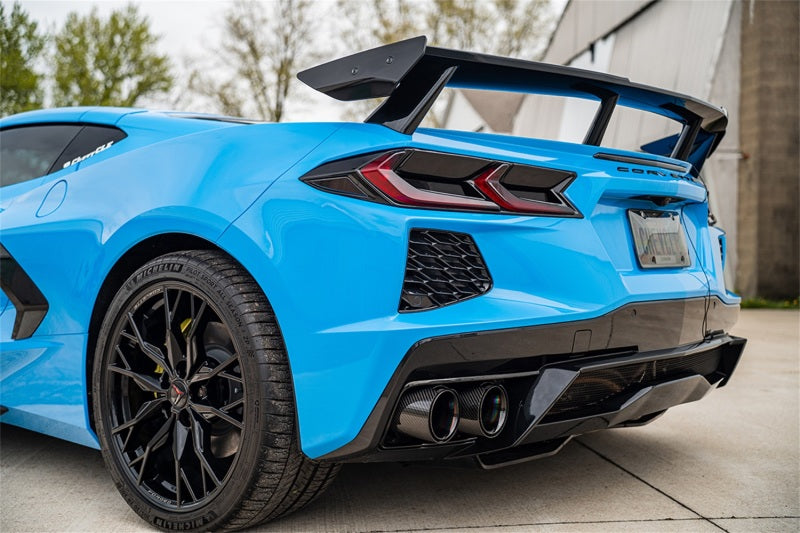 CORSA Performance 2020-2025 Chevrolet Corvette C8 RWD 4.5in Carbon Fiber Black PVD Tip Kit (For Corsa Exhaust Only)