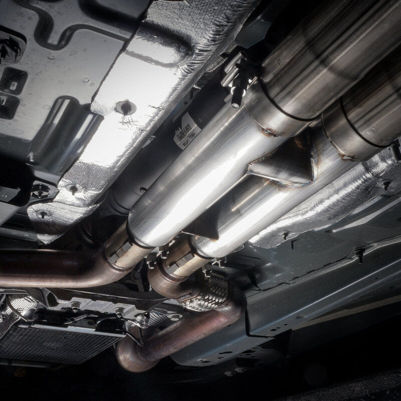 Stainless Works 2018+ Ford Mustang GT 3in Redline Series Cat-Back H-Pipe with Active Valves & Quad Tips - photo 6