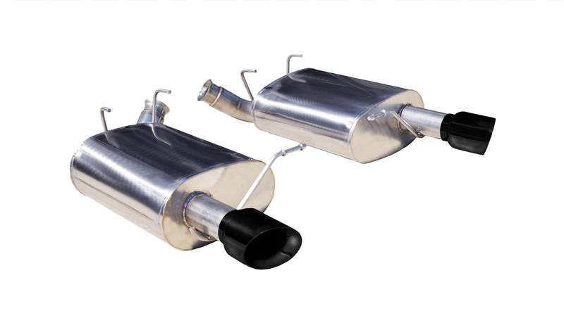 CORSA Performance 2011-2014 Ford Mustang 3.7L V6 Black Sport Axle-Back Dual Rear Exhaust - photo 4
