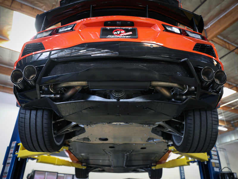 aFe MACH Force-Xp 3in to 2-1/2in 304 Stainless Steel Cat-Back (No NPP) 2020 Chevrolet Corvette (C8) 6.2L - Carbon Tip - photo 4