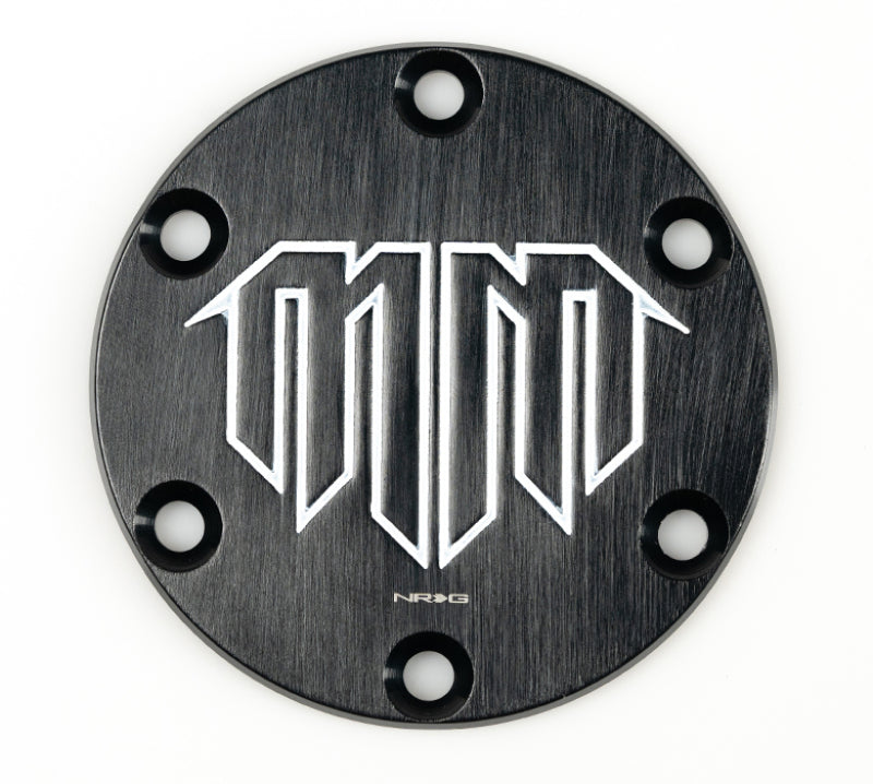 NRG Mad Mike Logo Engraved Horn Delete - Black (STR-620-MM)