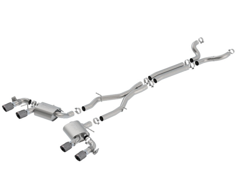 Borla 2017-2018 Chevrolet Camaro ZL1 6.2L V8 S Type Cat-Back Exhaust with Dual Mode Valves CF Black Anod - photo 3