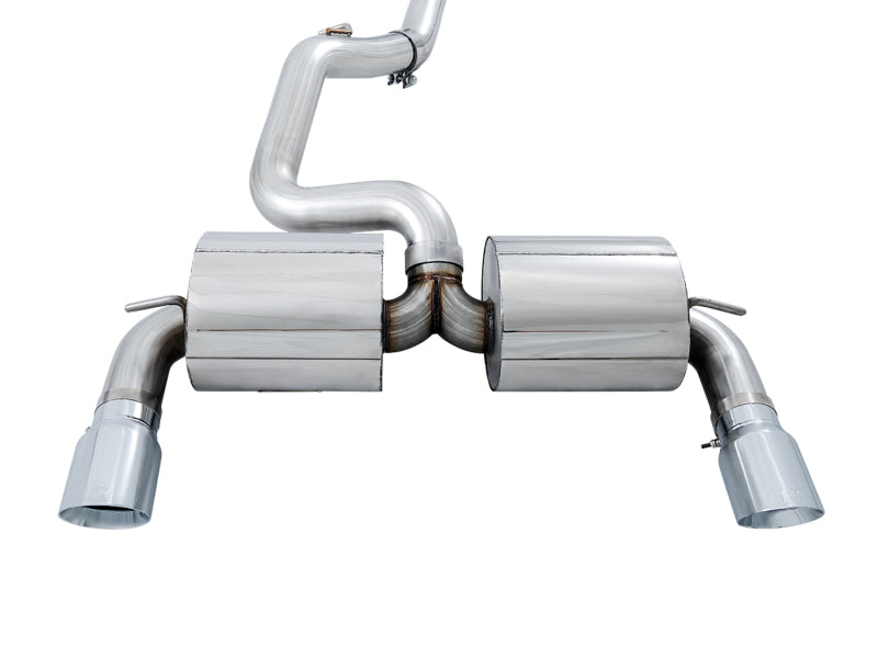 AWE Tuning Ford Focus RS Touring Edition Cat-Back Exhaust - Non-Resonated - Chrome Silver Tips - photo 2