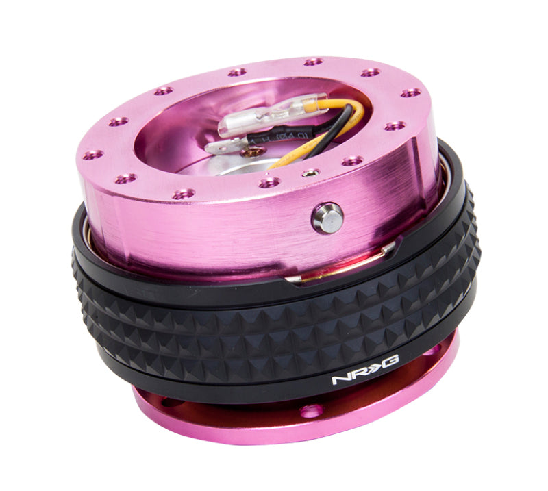 NRG Quick Release Kit - Pyramid Edition - Pink Body / Black Pyramid Ring (SRK-210PK/BK)