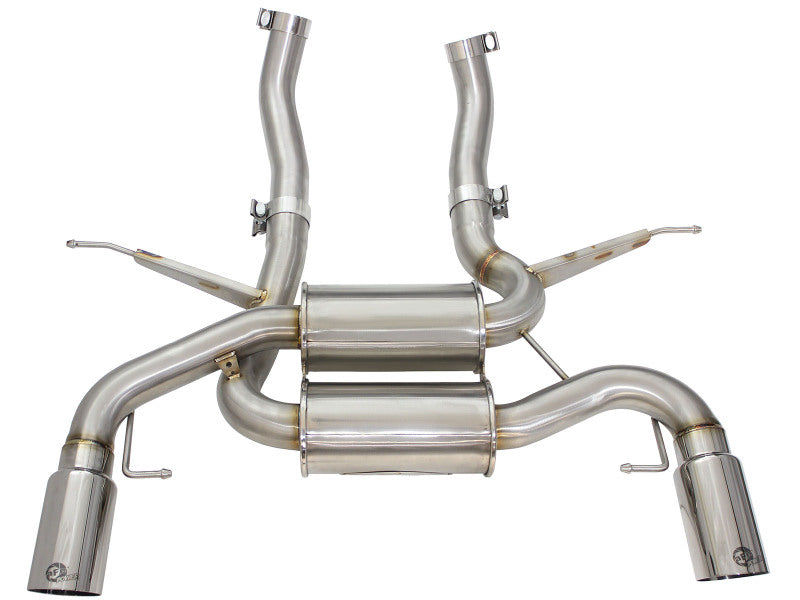 aFe MACH Force-Xp 2.5in Axle-Back Stainless Exhaust with Polished Tips 2007-2013 BMW 335i 3.0L L6 (E90/92) - photo 2