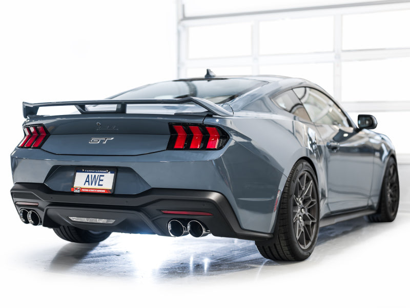 AWE Tuning 2024 Ford Mustang GT Fastback S650 RWD Track Edition Cat-Back Exhaust with Quad Chrome Silver Tips - photo 6