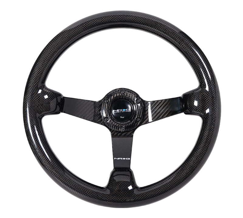 NRG Carbon Fiber Steering Wheel (350mm) Deep Dish - Full Carbon (ST-036CF-1)