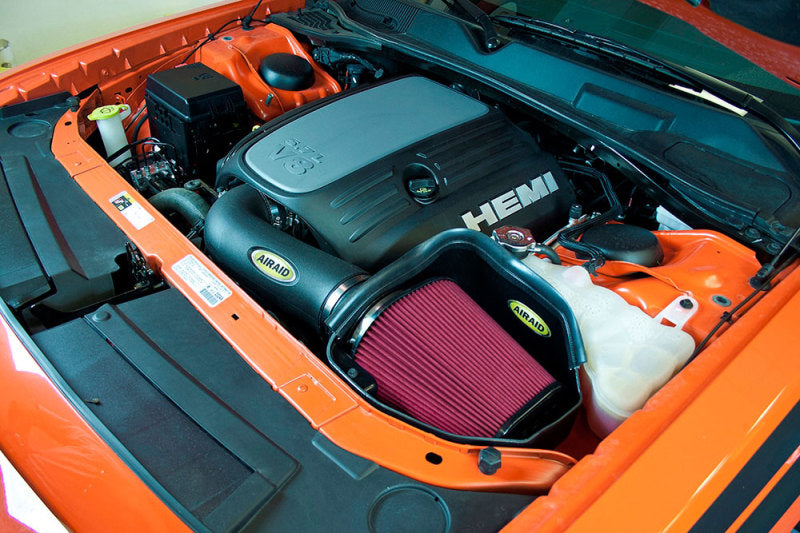 Airaid 2011-2014 Dodge Charger/Challenger MXP Intake System w/ Tube (Dry / Red Media) (air351-318)