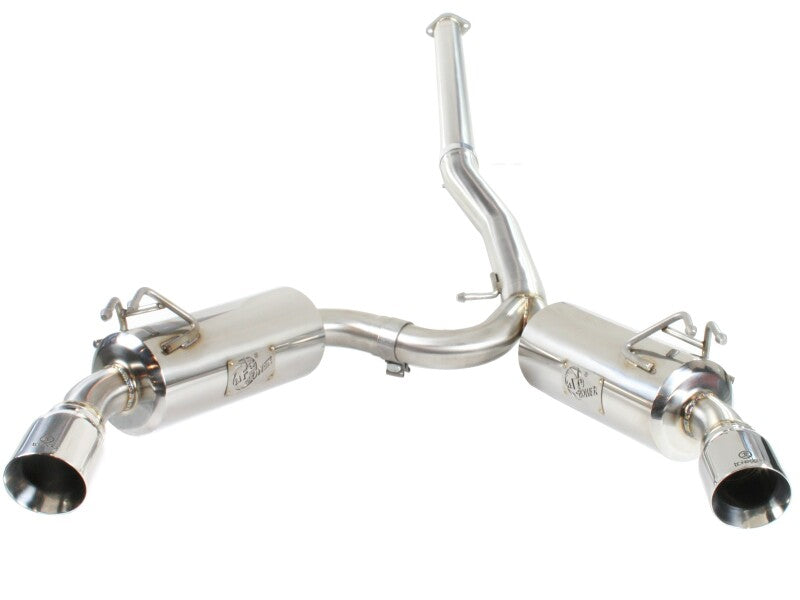 aFe Takeda Exhaust 304 Stainless Steel Dual Cat-Back with Polished Tips 2008-2013 Mitsubishi Lancer Evo X L4 2.0L Turbo - photo 4