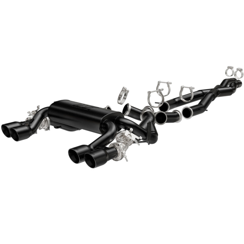 Magnaflow 2015 BMW M3/M4 L6 3.0L SS Cat-Back Perf. Sport Quad Split Rear Exit Exhaust - 3.5in Black Tips