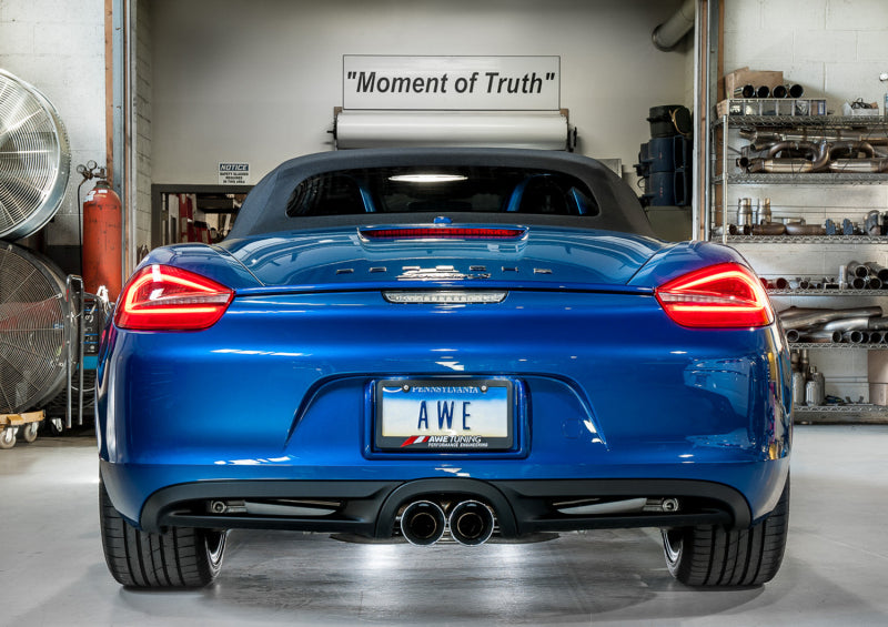 AWE Tuning Porsche 981 Performance Exhaust System - with Diamond Black Tips - photo 3