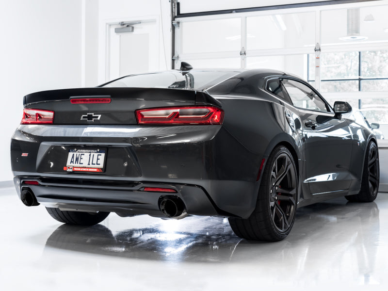 AWE Tuning 2016-2019 Chevrolet Camaro SS Axle-Back Exhaust - Touring Edition (Diamond Black Tips) - photo 2