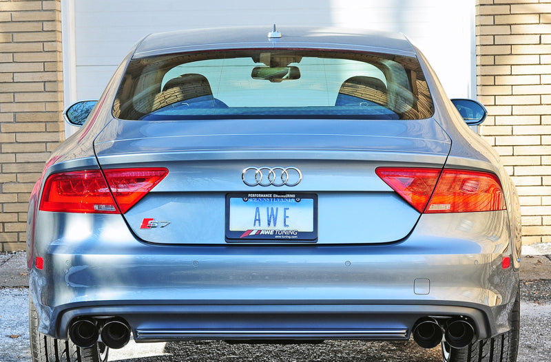 AWE Tuning Audi C7 / C7.5 S7 4.0T Touring Edition Exhaust - Diamond Black Tips - photo 3