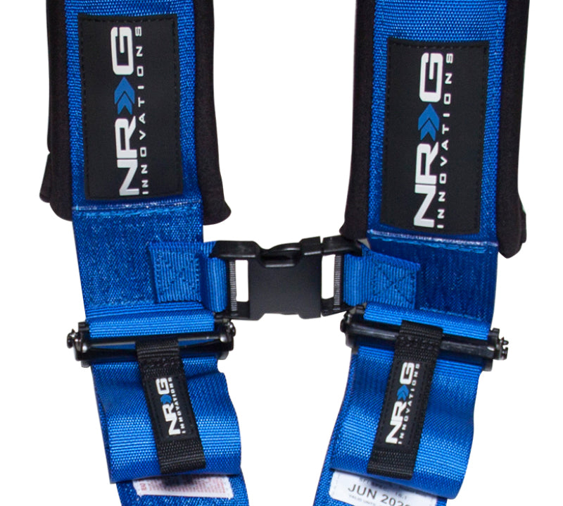 NRG SFI 16.1 5PT 3in. Padded Seat Belt Harness / Latch Link - Blue (SBH-5PCBL-620) - photo 4