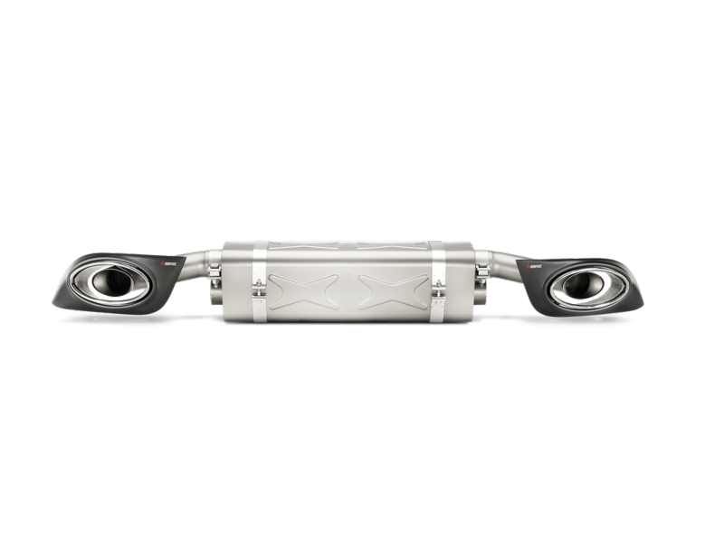 Akrapovic 2014-2015 Porsche 911 Turbo/Turbo S (991) Slip-On Line (Titanium) with Carbon Titanium Tips