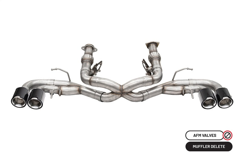 CORSA Performance 2020-2025 Chevrolet Corvette C8 RWD 3in Track Cat-Back Delete Exhaust with 4.5in CF Polished Tips - photo 4